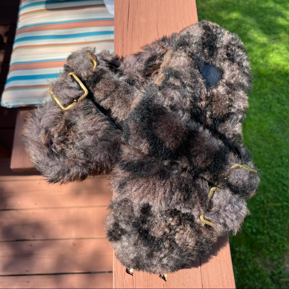 Coach RUNWAY Signature Shearling Sandals